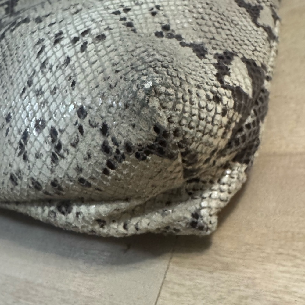 Clare V Snakeskin Patterned Tote Bag fold over clutch purse - Picture 11 of 16